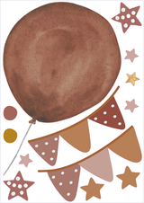 Wandsticker Löwe rosa