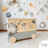 Spielzeugkiste "Weltall" Jadegrün