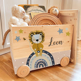 Spielzeugkiste Löwe Blau