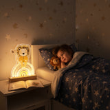 Nachtlichtlampen aus Acrylglas Löwe Regenbogen Blau