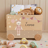 Spielzeugkiste Hasenmädchen Beige