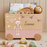 Spielzeugkiste Hasenmädchen Beige