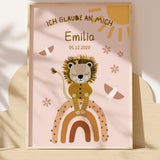 personalisiertes Kinderzimmer Poster A4 für Kinder