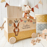 Spielzeugkiste "Reh", dusty yellow