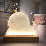 Süße Nachtlichtlampen aus Acrylglas Wal Rosa