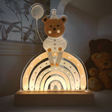 Nachtlichtlampe aus Acrylglas Teddy Vintage