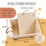 EmiliaLotte Spielzeugkiste aus Holz – Produktdetails und Maße