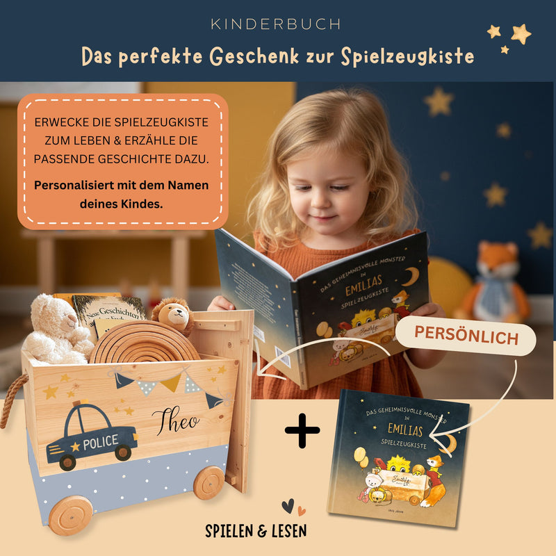 Spielzeugkiste Polizeiauto