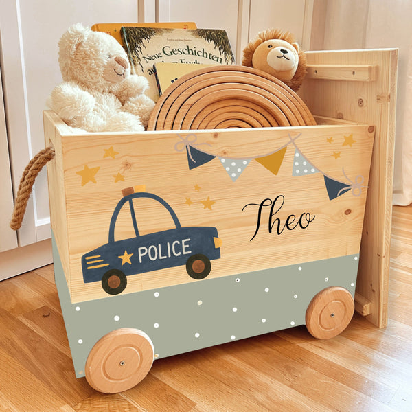 Spielzeugkiste Polizeiauto