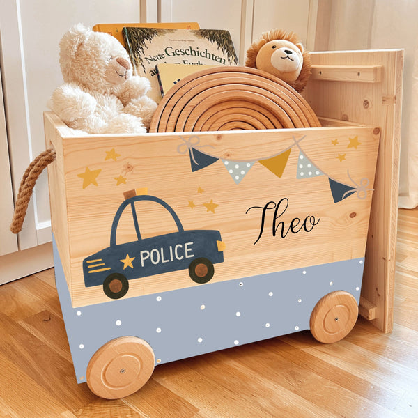 Spielzeugkiste Polizeiauto