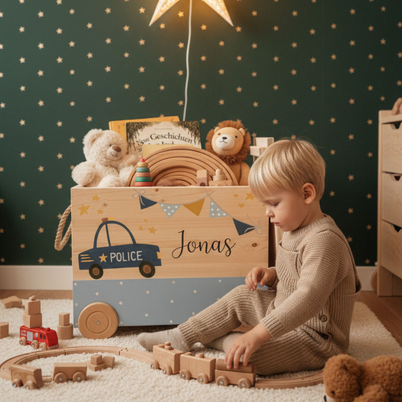 Spielzeugkiste Polizeiauto