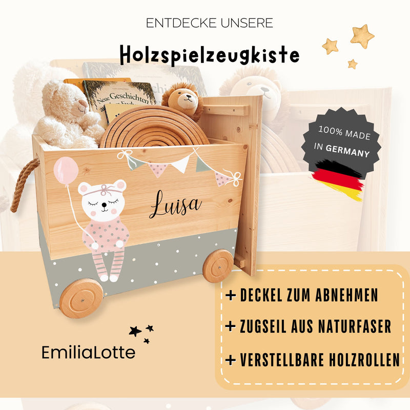 Spielzeugkiste Teddy Grün