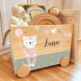 Spielzeugkiste Teddy Grün