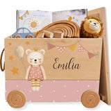 Spielzeugkiste Teddy Rosa