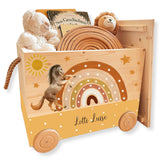 Spielzeugkiste Pferd mit Regenbogen