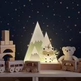 Süße Nachtlichtlampe aus Acrylglas Waschbär Jade