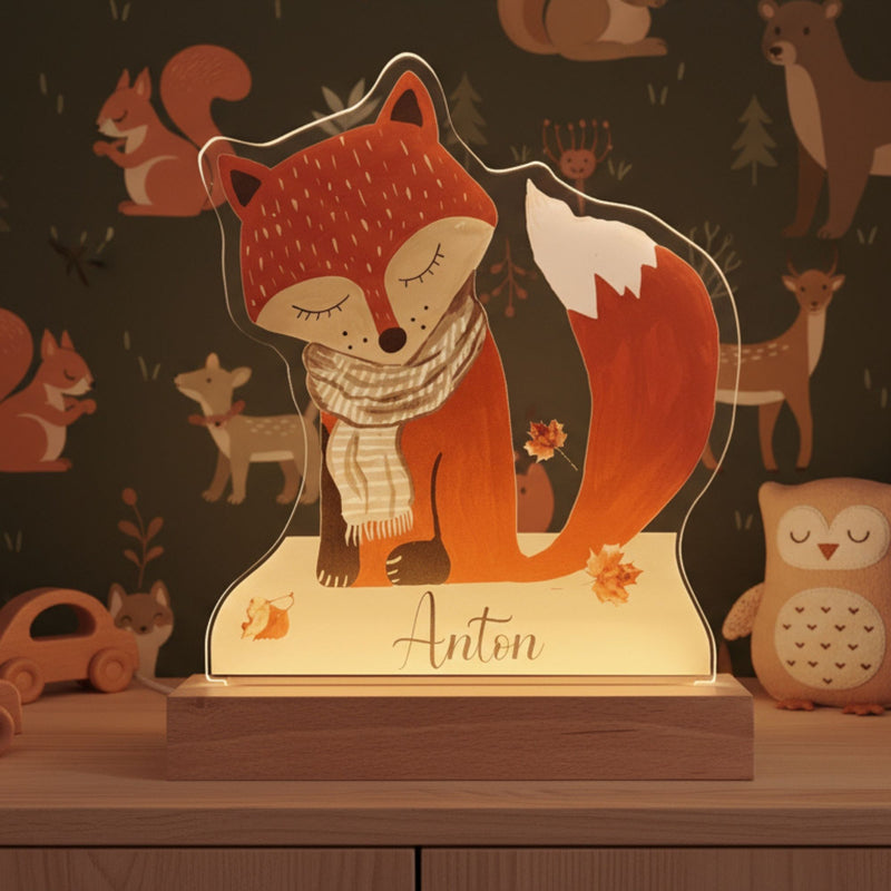 Nachtlichtlampe personalisiert aus Acrylglas Fuchs