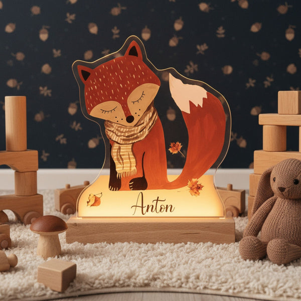 Nachtlichtlampe personalisiert aus Acrylglas Fuchs