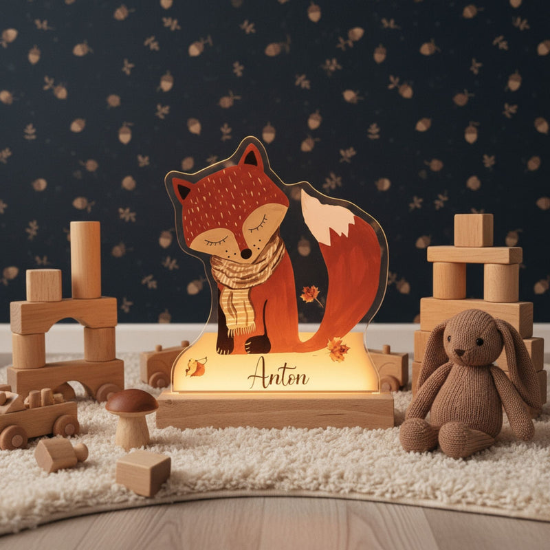 Nachtlichtlampe personalisiert aus Acrylglas Fuchs