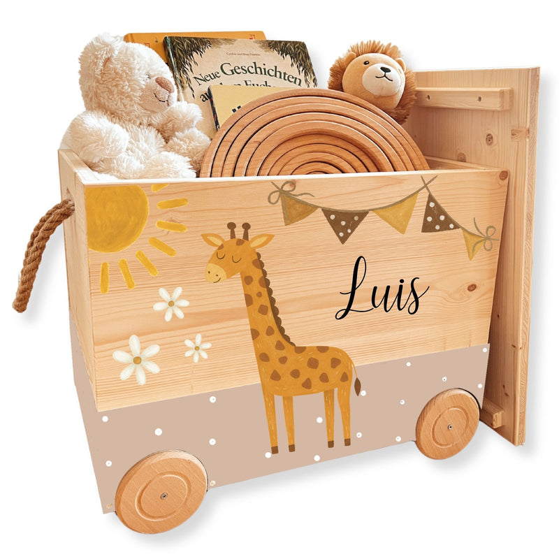 Spielzeugkiste Giraffe versch. Farben