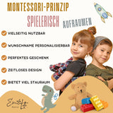 Spielzeugkiste Fantasy Rosa mit Namen aus Holz