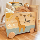 Spielzeugkiste Giraffe versch. Farben