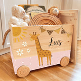 Spielzeugkiste Giraffe versch. Farben