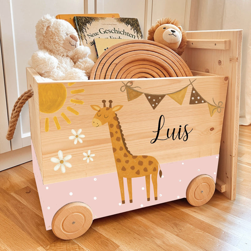 Spielzeugkiste Giraffe versch. Farben