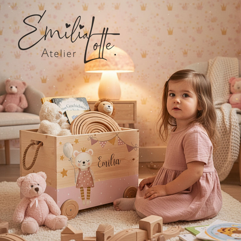Spielzeugkiste Teddy Rosa