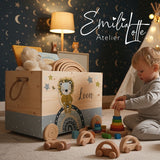 Spielzeugkiste Löwe Blau