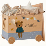 Spielzeugkiste Teddy Blau
