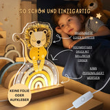 Nachtlichtlampen aus Acrylglas Löwe Regenbogen Blau