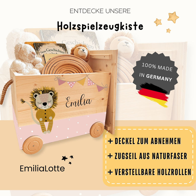 Spielzeugkiste Löwe Rosa