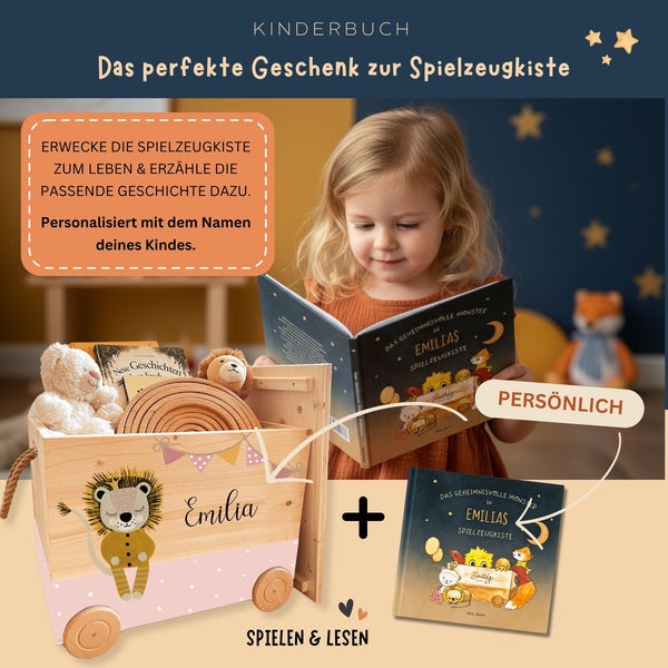 Spielzeugkiste Löwe Rosa