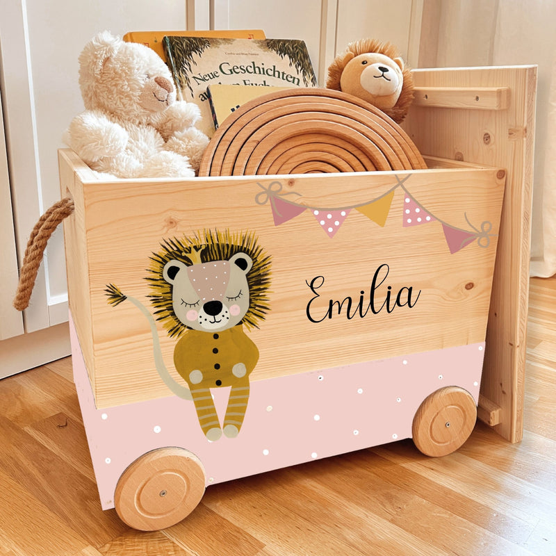 Spielzeugkiste Löwe Rosa