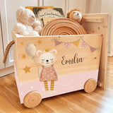 Spielzeugkiste Teddy Rosa