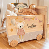 Spielzeugkiste Teddy Rosa