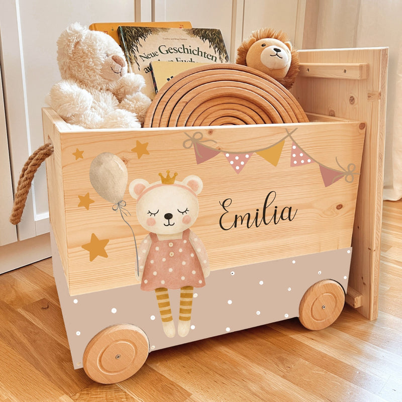 Spielzeugkiste Teddy Rosa