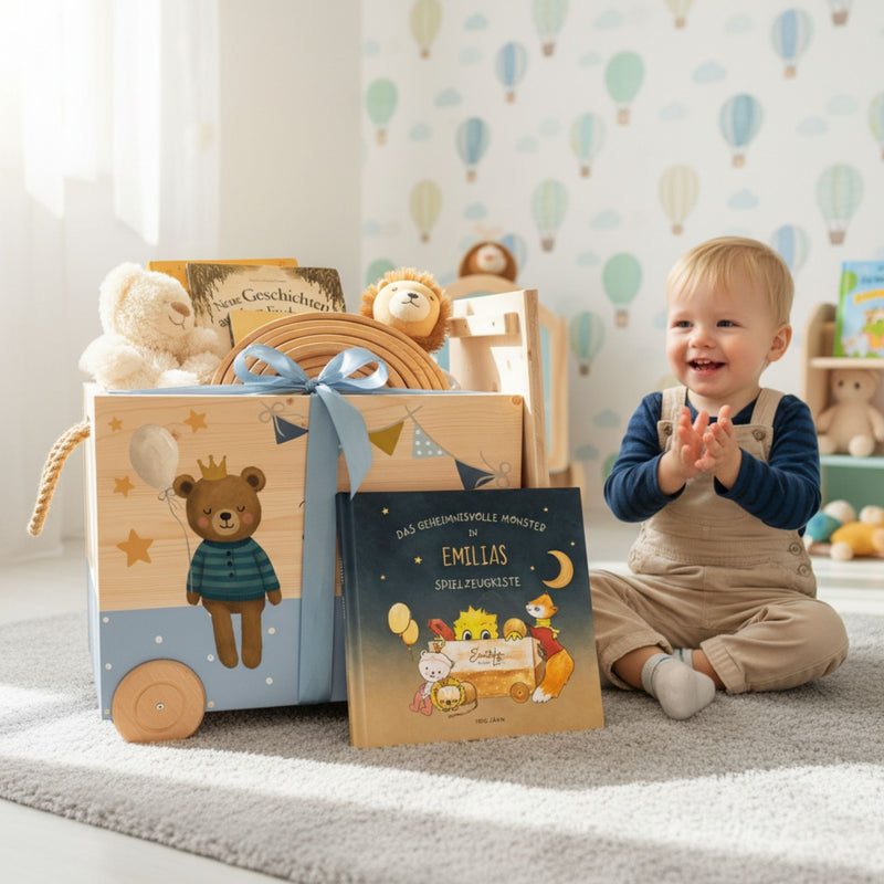 Spielzeugkiste Teddy Blau