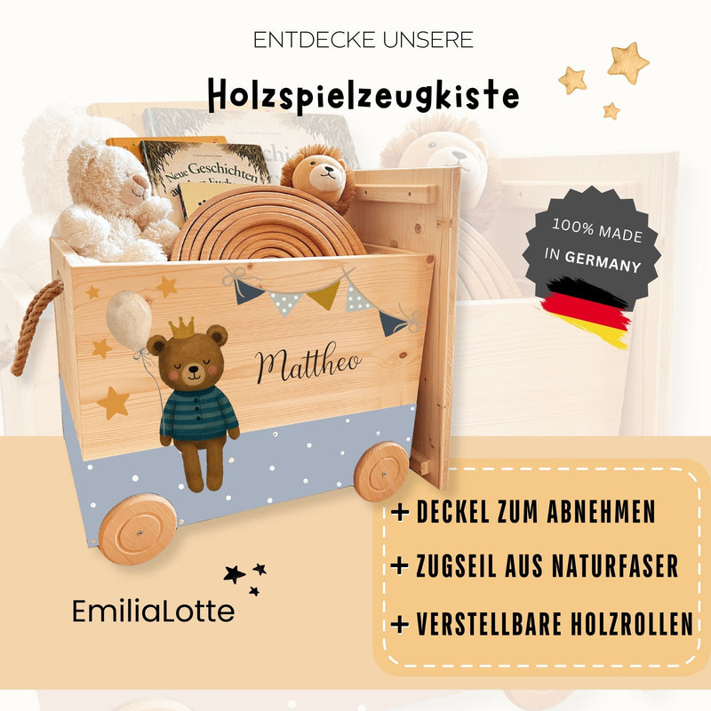Spielzeugkiste Teddy Blau