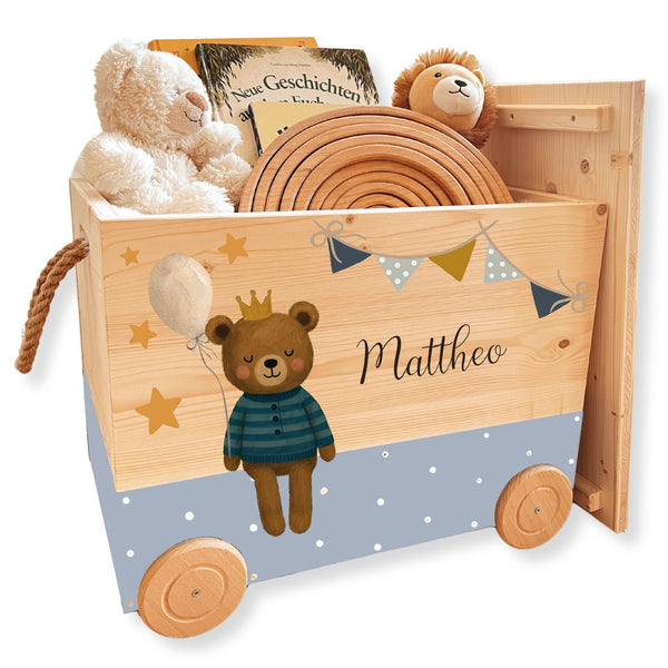 Spielzeugkiste Teddy Blau