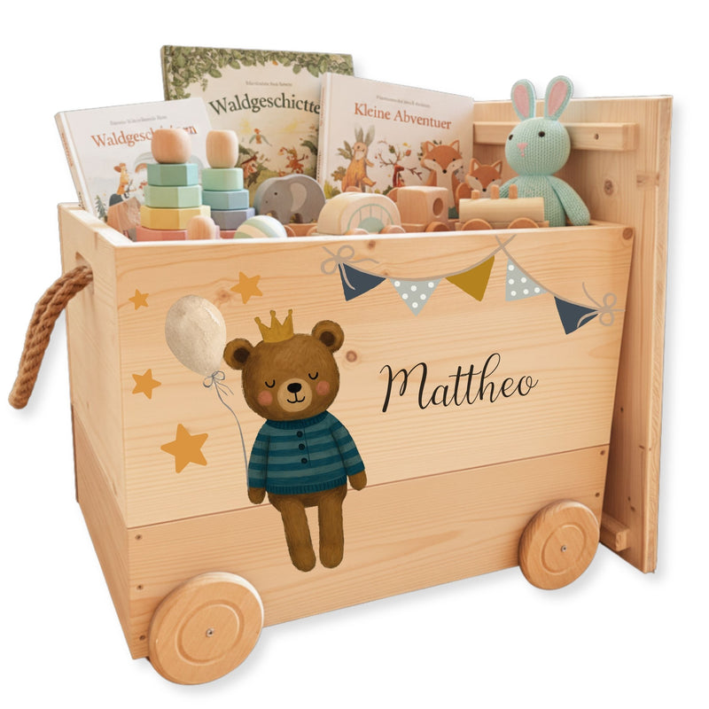 Spielzeugkiste Teddy Blau