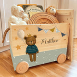 Spielzeugkiste Teddy Blau