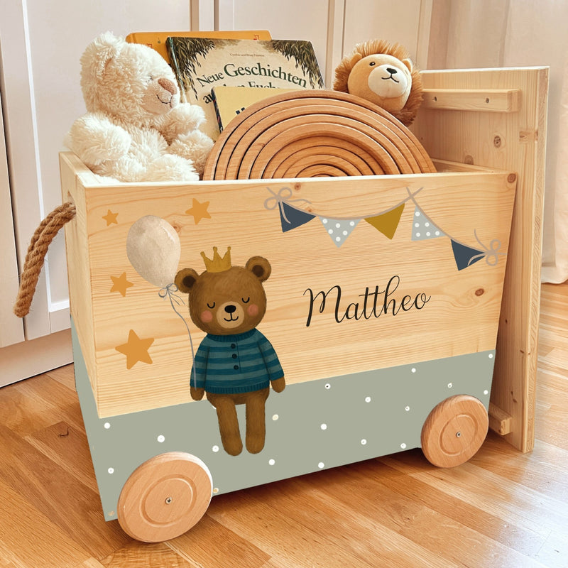 Spielzeugkiste Teddy Blau