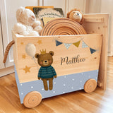 Spielzeugkiste Teddy Blau