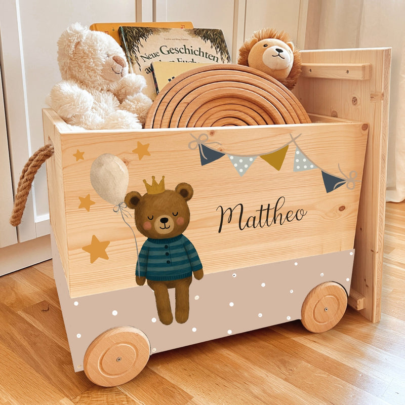 Spielzeugkiste Teddy Blau