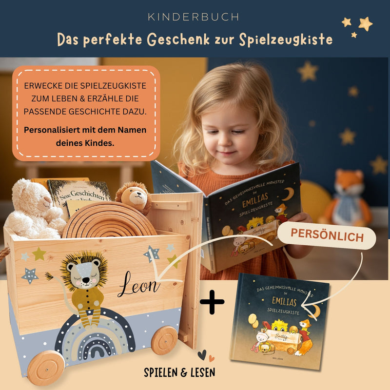 Spielzeugkiste Löwe Blau