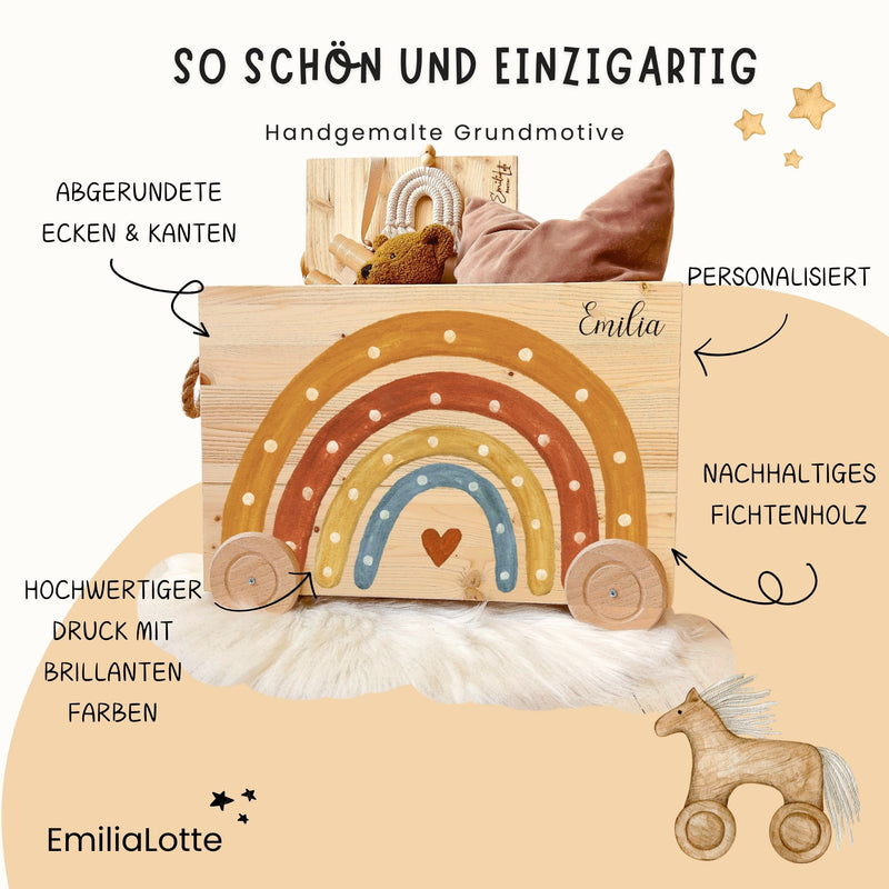 Spielzeugkiste bunter Regenbogen