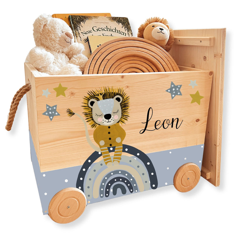 Spielzeugkiste Löwe Blau