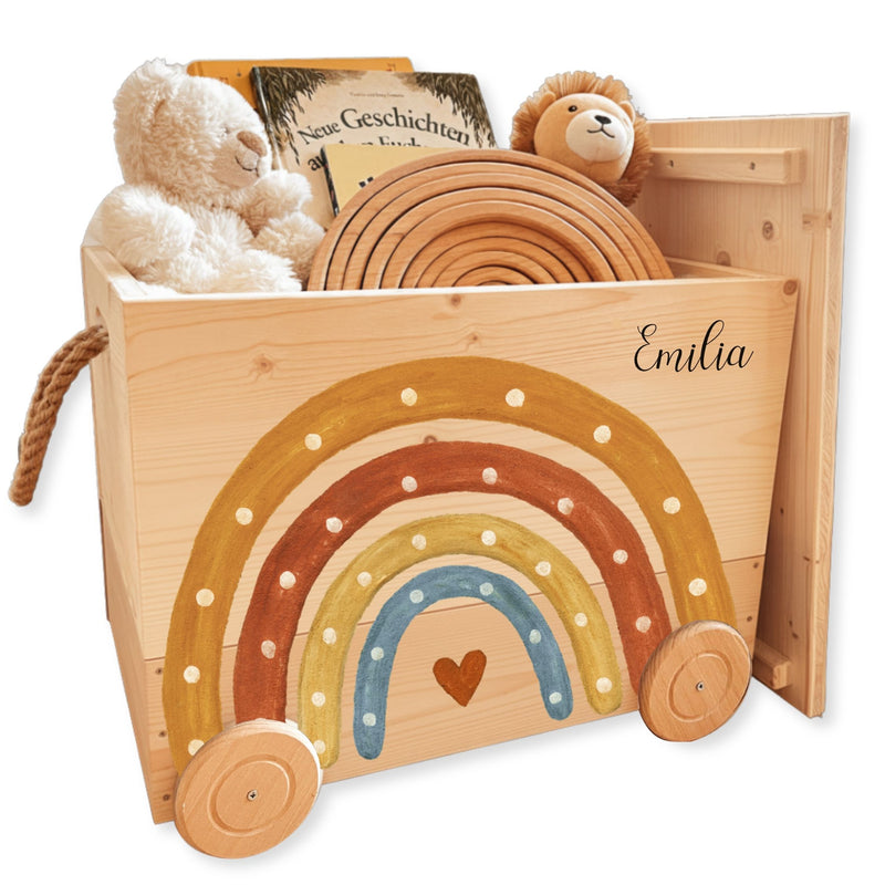 Spielzeugkiste bunter Regenbogen